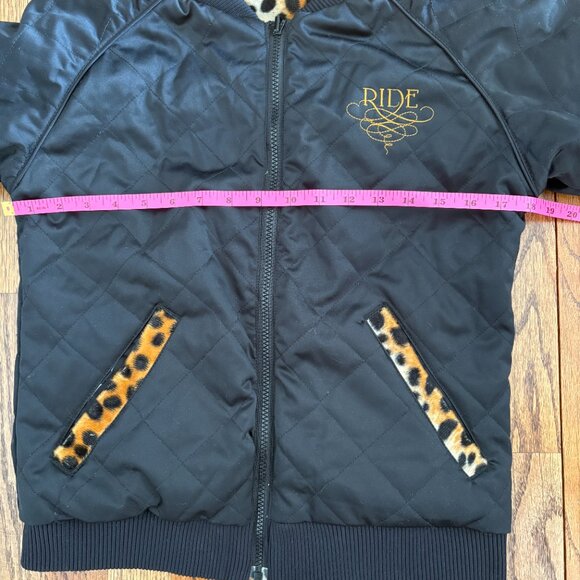 Reversible Black and Animal Print Women's Jacket Size Small - Picture 7 of 9